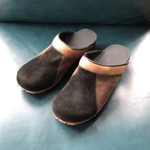 Sanita Suede & Nubuck 3-Tone Studded Trim Clogs 41